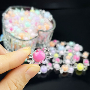 ลูกปัดอะคริลิค 8 มม. สีผสม มุกในมุก วัสดุสำหรับทำเครื่องประดับ DIY - Product Image 2