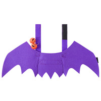 Costume d'Halloween Woobulsland pour chat fantôme et ensemble de déguisement pour chien avec ailes de chauve-souris en feutre, 2 styles