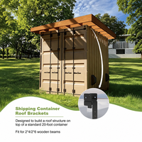 Supports de fixation extérieurs pour conteneurs maritimes en acier galvanisé noir renforcé, à visser, pour poutres de toit en bois JH-Mech