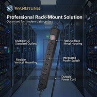 Unité de distribution d'alimentation (PDU) sur rack standard US personnalisée, multiprise 6/8 prises pour armoire réseau et rack de serveur