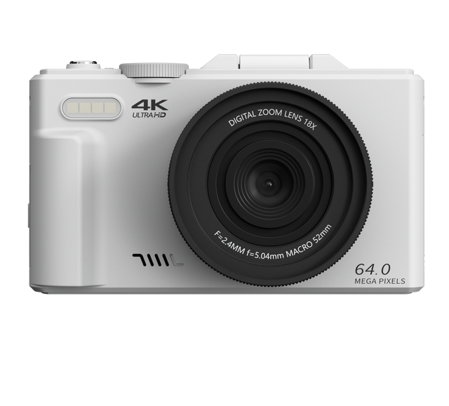 Student High-Value 4K Camera 75MP 3.0 Ultra HD Flip Screen (180°) Self-Timer & Burst 256GB 4k Digital Camera