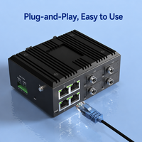 Switch Ethernet industriel géré 4 ports Gigabit sur rail DIN avec 4 ports optiques fixes et anneau ERPS