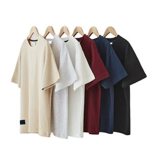 Waffle Knit T Shirts Custom manga corta suave en blanco sólido de gran tamaño algodón Waffle camiseta hombres - Product Image 1