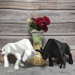 新家庭用品大チーター装飾像彫刻ミニ樹脂動物サファリ幾何学動物像 - Product Image 6