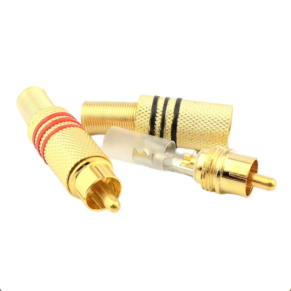 Gold-plated Anti-oxidation RCA Jack Plug, for Home Theater System, Plug-and-play DIY Installation of Audio Connector