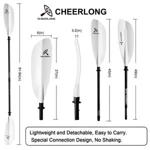 Eje de fibra de vidrio de alta calidad y hoja de plástico <span class=keywords><strong>PP</strong></span> Kayak SUP Paddle listo para enviar para Waterplay y accesorios de surf - Product Image 4