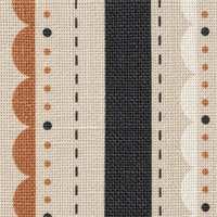 Serviette en lin et coton personnalisée imprimée 45x45cm |   Rayures scandinaves festonnées |   Impression numérique en gros