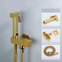 Ensemble de pulvérisation pour bidet mural moderne en zinc noir mat, douchette WC portative, Shattaf, douchette de bidet pour salle de bain, accessoire sanitaire
