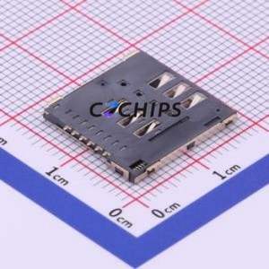 XKSIM-003-P7 SIM Card Connector SMD Connector Self-Return Type Micro SIM Card Card Holder With Card Detection - Product Image 2