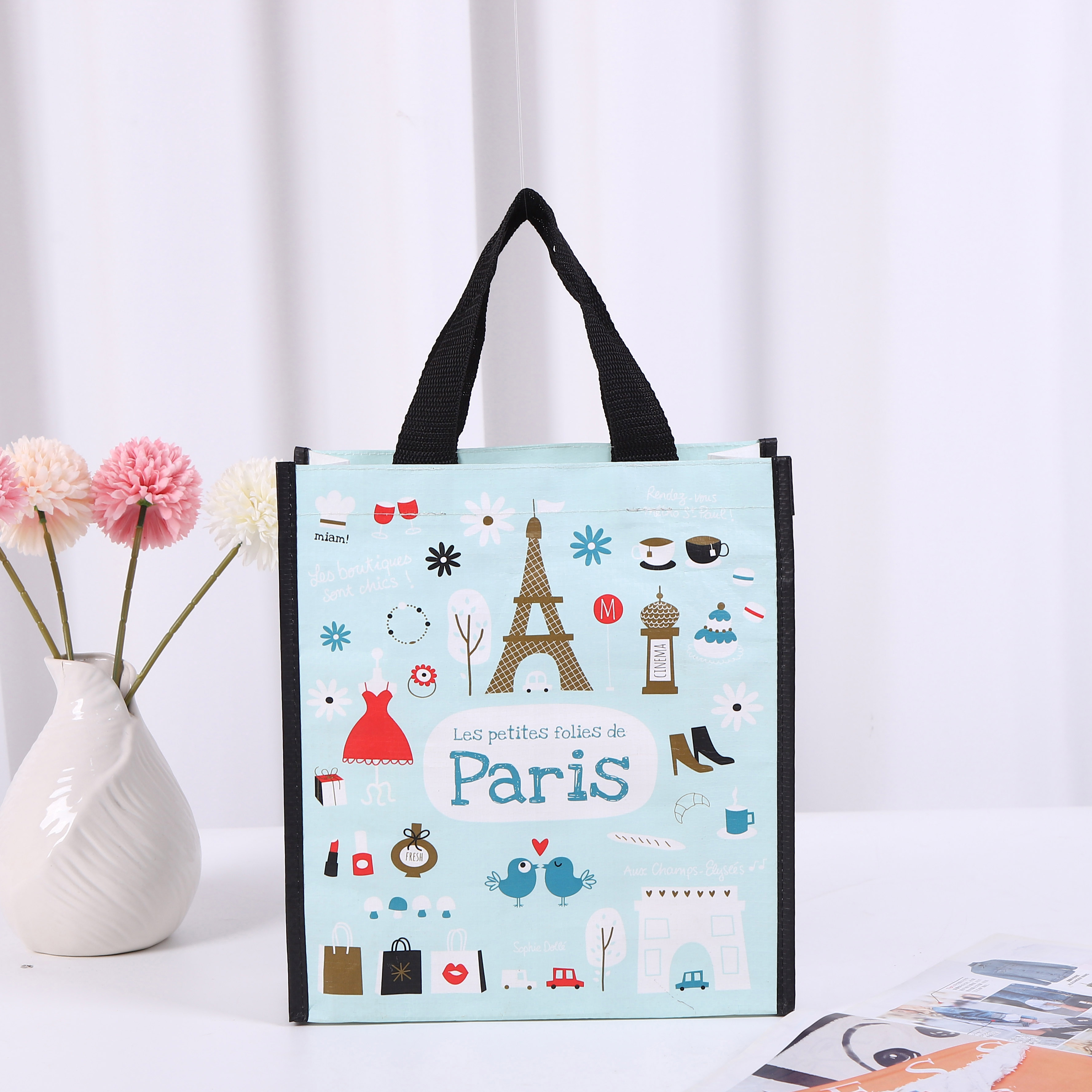 Reusable laminated pp woven bags pp woven tote bag