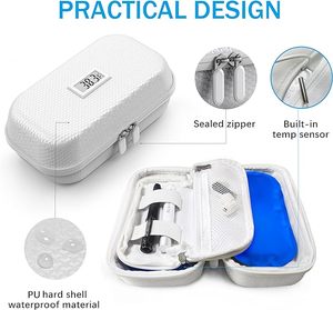 Kit de voyage pour diabétiques, écologique, résistant à l'eau, avec compartiments rembourrés pour stylo à insuline et seringue, boîte de rangement isotherme en EVA, OEM, très vendu - Product Image 2