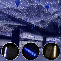 Décoration de fête pour la maison, lumière LED en fil de cuivre en forme d'étoile, filet lumineux, déformable, facile à installer, adapté pour la décoration de restaurant, de scène, de mariage