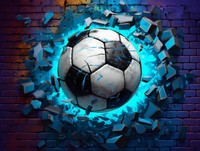 Mural Deportivo 3D Moderno, Papel Tapiz Autoadhesivo con Patrón de Ladrillos de Fútbol, para Habitación Infantil, Dormitorio de Niños, Duradero