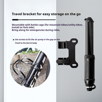 Mini pompe à air manuelle pour vélo, durable, portable, légère, gonfleur de pneus, valve Schrader Presta, accessoires de poche pour VTT