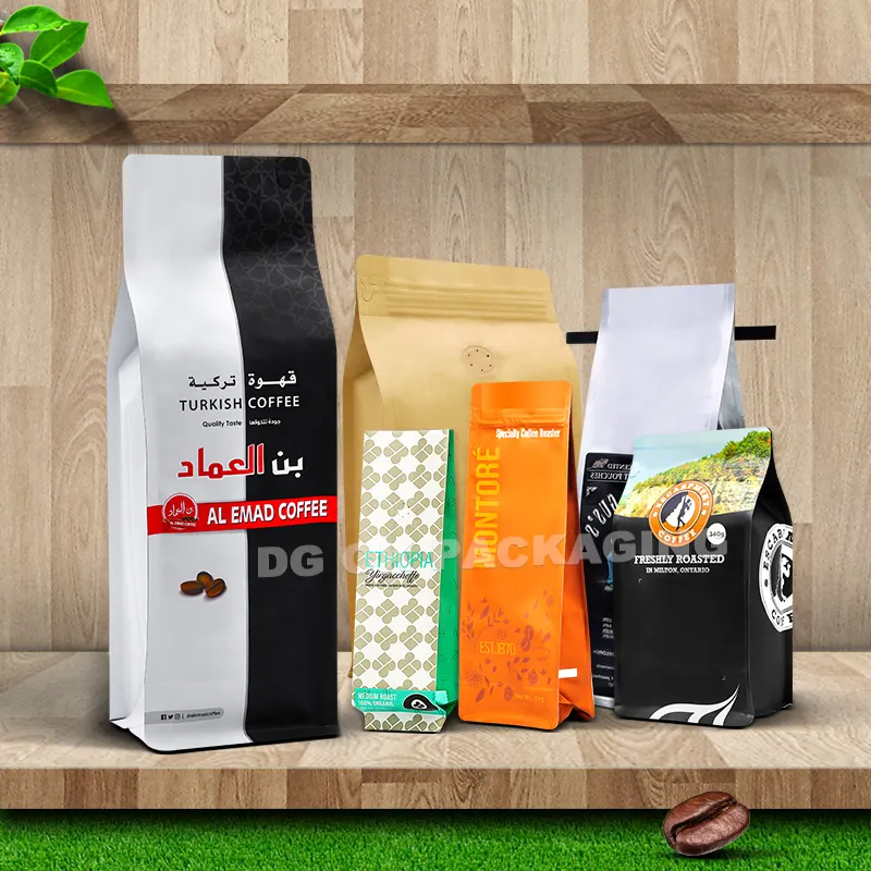 Пользовательский плоский алюминиевый пакет из фольги с боковым отверстием пакет для кофе/кофейных зерен пакет для кофе с клапаном и молнией