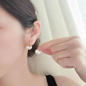 <b>Silver</b> Plated for Pearl <b>Hoop</b> <b>Earrings</b> | Classic Elegance | Trendy Instagram Women's Party Jewelry - Product Image 2