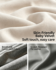 Sofá Cama Tapizado en Crema con Diseño Tufted, Convertible con Función de Almacenamiento para Sala de Estar - Product Image 4
