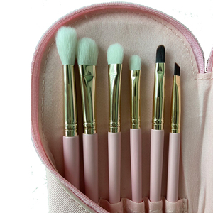 Heart Shape Cosmetic Brush Bag Water Resistant Portable Travel <b>Makeup</b> <b>Case</b> with Inner Pockets and Zipper Closure - Product Image 4