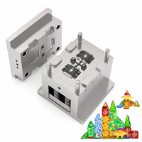 Fabricante de Moldes de Inyección para Bloques de Construcción, Molde de Plástico Personalizado para Piezas de Juguetes Magnéticos de Construcción