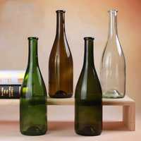 Bouteilles de vin en verre personnalisées, vides, mini, petites, 187, 375, 750 ml, col en liège Bourgogne, bon marché, pour champagne