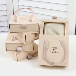 Boîte à bijoux en carton papier de luxe avec logo personnalisé, emballage avec poignée, couleur personnalisée, doublure en velours, fermeture magnétique, marque MOJIU - Product Image 6