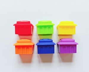 Figuras de Construcción en Miniatura para Juegos de Mesa 3D, Marcadores de Propiedad en Forma de Casa de Plástico Portátiles, Fichas de Juego de Construcción en Miniatura - Product Image 2