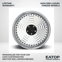 EATOP Nouvelles jantes en alliage d'aluminium forgé de 18 à 20 pouces 5x114.3/5x120 Ensemble de 2 pièces avec garantie de 3 ans