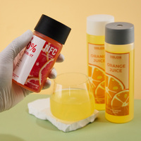 Deux options : Bouteille cylindrique en plastique PET de 200 ml et 350 ml, diamètre de col 52 mm, qualité alimentaire, vide, pour emballage de boissons