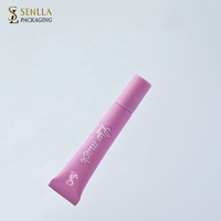 Tube souple en plastique écologique pour gloss à lèvres et crème pour les yeux, emballage cosmétique vide avec bouchon à vis, impression offset, logo personnalisé