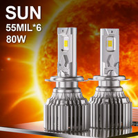Ampoule de phare LED 160W super lumineuse, design unique, H3, compatible universel, 12V, compatible Canbus, éclairage automobile de haute qualité