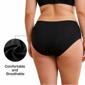 Slip Donna Personalizzati Plus Size, Traspiranti e Delicati sulla Pelle, <span class=keywords><strong>Perizoma</strong></span> <span class=keywords><strong>a</strong></span> Vita Media Senza Cuciture, Intimo Femminile - Product Image 2