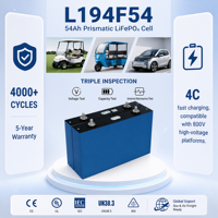 Cellule de batterie LiFePO4 CALB 3.2V 54Ah, 4000+ cycles, charge rapide 4C, faible coût de vie (LCOE), longue durée de vie, grade A
