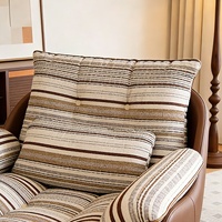 Vintage Nordischer Drehsessel, Baumwoll-Leinen Faulenzerstuhl, Designer Freizeitsessel für Wohnzimmer und Schlafzimmer