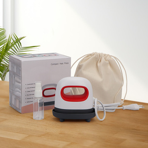 Mini presse à chaud électrique à main <span class=keywords><strong>rouge</strong></span> Machine dispositif de Type fer à transfert rapide presse facile pour l'impression de t-shirts nouvel état - Product Image 1