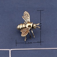 Figurines miniatures d'insectes en laiton massif (abeille, libellule, coléoptère) – Décoration de bureau amusante et artisanale pour la maison
