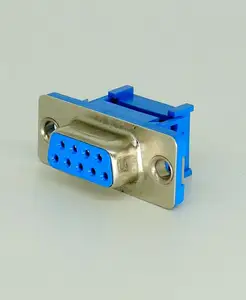 Conector macho de doble fila, D-SUB, 37P, color azul, Conector de crimpado IDC, cable a D-SUB