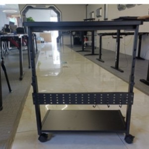Support d'ordinateur portable réglable pour table, surface en plastique, pour ordinateurs portables avec étagère de rangement - Product Image 3