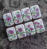 Set Mahjong Akrilik Pelangi 7 Lapis Mewah, Ubin Lucite Modern Warna-warni 160 Buah, Ramah Lingkungan, Hiburan Portabel
