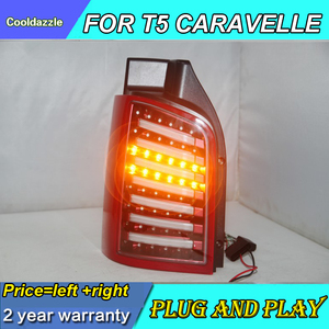 สำหรับ Volkswagen T5 <span class=keywords><strong>Caravelle</strong></span> Multivan LED ไฟท้าย LED ด้านหลังไฟชุดสีแดง2013 2014 2015 - Product Image 4