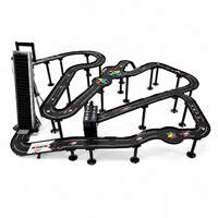Piste de course de billes interactive personnalisée en direct en ligne avec simulation de course de pinball à gravité et parcours d'obstacles