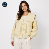 Jaket Wanita Ringan Bekas; Mantel Kasual Longgar Musim Gugur/Dingin; Surplus Ekspor; Bal Grosir Lintas Negara