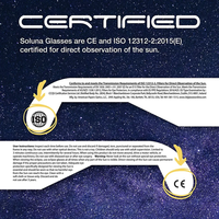 Lunettes pour éclipse solaire, certifiées CE et ISO, sûres pour l'observation directe du soleil, fabriquées en Chine, lot de 5