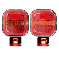 Feux arrière carrés à LED pour camions, camping-cars, feux indicateurs et feux latéraux de remorque