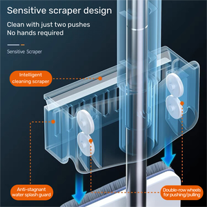 <span class=keywords><strong>Mopa</strong></span> Giratoria de Microfibra Plana Rectangular Telescópica con Rociador para Limpieza de Pisos - Product Image 6