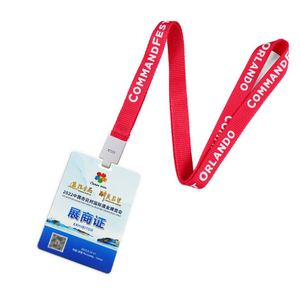 Cheap Custom Business Plain Ceremonial Vip Pass Id Card <b>Ribbon</b> Lanyard Neck Strap - Product Image 3