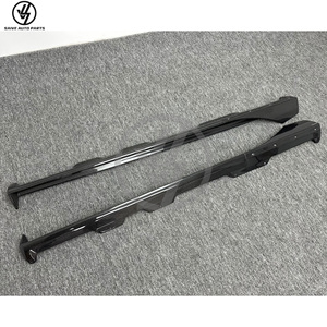 Jupes latérales arrière en fibre de carbone style PT pour Mercedes Benz AMG GT GTC GTS 2014-2016, finition brillante sergé, kit carrosserie - Product Image 6