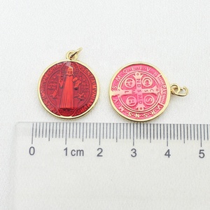 CH-JDP0681 colorato ciondolo in smalto religione placcato in rame fascino moda santo <span class=keywords><strong>cristiano</strong></span>/croce fascino accessori per gioielli all'ingrosso - Product Image 4