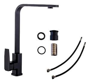 Grifo mezclador frío y caliente para cocina de aleación de Zinc Grifos de cocina en forma de 7 <span class=keywords><strong>Griferia</strong></span> montada en cubierta de un solo mango - Product Image 5