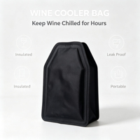 CHANGBEI Manchon réutilisable en gel chaud/froid pour bouteille de vin, enveloppe thermique portable en nylon pour le contrôle de la température des boissons