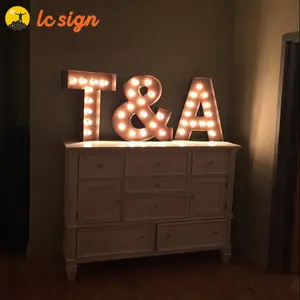 LED Light Up Love Marquee Letters Illuminated Letter Bulb Lighted Alphabet Letters And Numbers For Wedding Decoration